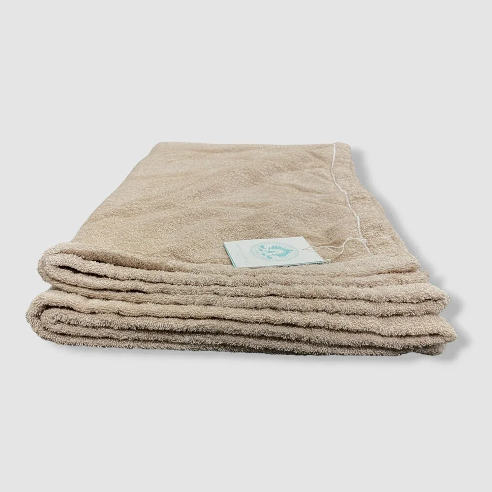 $111 Cap d'Arsène Beige White Serviette De Plage Shower Pool Beach Bath Towel